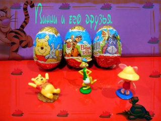 Винни Пух, шоколадные яйца Дисней / Winnie the Pooh Kinder Surprise eggs unbox