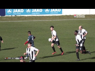 Tyler Harvey scores winner from halfway in Somerset Derby - Bath City v Weston Super Mare 28/3/16