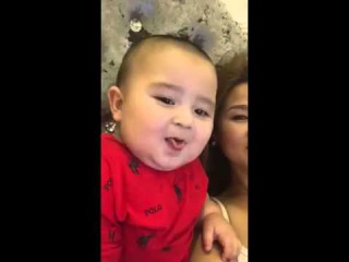 Cute babies laughing hysterically