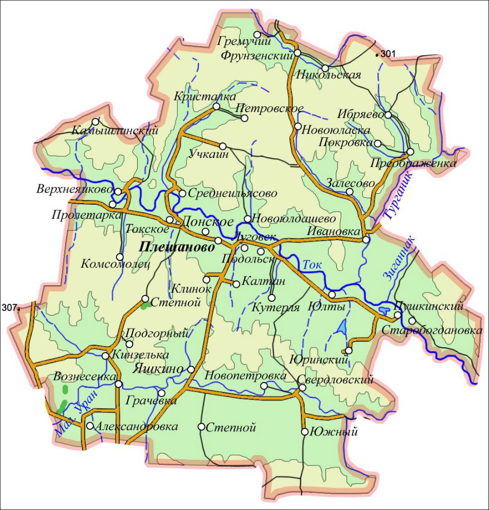 Карта красногвардейского района оренбургской области