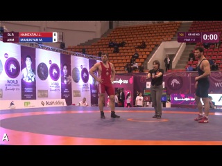 Greco-Roman Wrestling. World Olympic Qualifier 2016. 85 kg Hamzatau (BLR) – Manukyan (ARM)