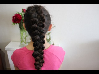 Как заплести французскую косу (колосок) наоборот. Голландская коса\Dutch braid tutorial