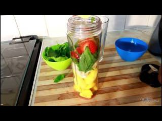How to Make Drink With Ginger ,Spinach Honey ,Banana ,Mango Breakfast Recipe