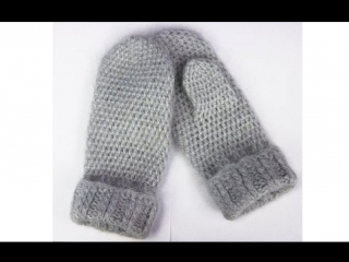 Варежки крючком для мамы - Crochet mittens - рельефные варежки