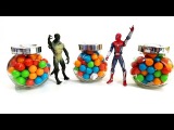 Bubble Gum Balls Surprise Stop Motion Animation Spider-Man Lizard Teletubbies Lalaloopsy Hello Kitty