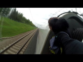 Зацепинг на Сапсане МСК-Бологое | High-speed trainsurfing 230 km/h in Russia