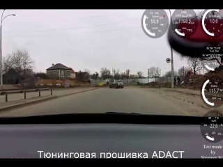Разгон до 100 км/ч SsangYong Korando 2.0 AT 2013 г. до чип-тюнинга и после (прошивка АДАКТ).