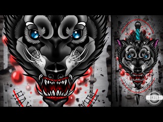 akula tattoo.Outsider tattoo flash is Photoshop