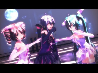 【MMD】 WAVE Tda式 テト ミク ハク ( Tda Teto Miku Haku )