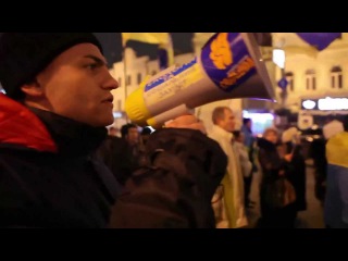 Факельное шествие радикальной части Майдана в Киеве (01:01:2014)