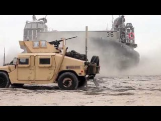 Amphibious hovercraft LCAC type U S Military Hovercraft Transporter