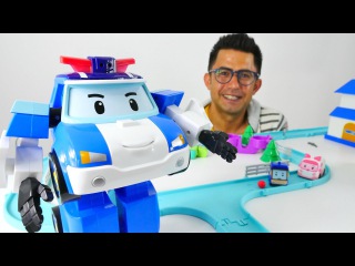 Arabalar - Polis Arabası Robocar Poli ve Ambulans Amber Türkçe izle. Çocuklar için video