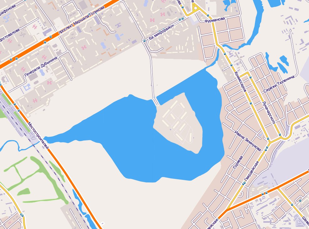 Карта заозерного курган с микрорайонами