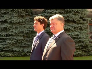Премьер министр Канады Трюдо поприветствовал солдат на украинском якыке