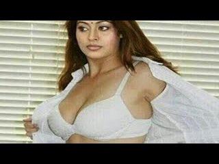 Indian skin tone Girl Open Bra Exercise in Bedroom