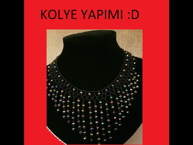 çek kıristalle kolye yapımı.