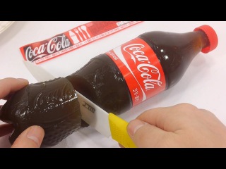 How To Make Real Coca Cola Drinking Water Pudding Jelly Cooking Learn the Recipe DIY 리얼 콜라 푸딩 젤리 만들기