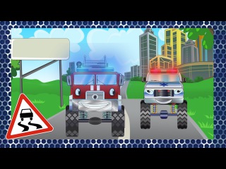 ✔ Carros para niños / Aventuras de un vehículo de bomberos / Dibujos animados educativos ✔