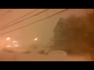 Снежная гроза в штате Нью-Йорк (США, 20.11.2014)