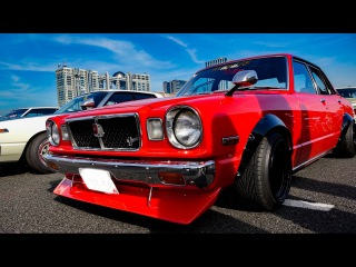 (4K)CORONA TOYOTA retro MARKII GRANDE コロナ マーク2グランデ・カスタム - お台場旧車天国2016