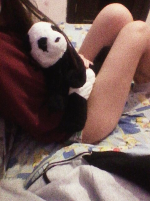 Long socks on my bed play time