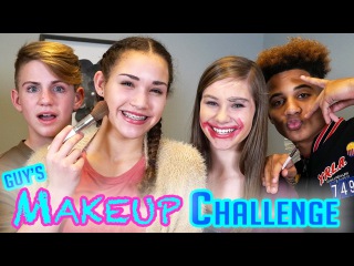 GUYS Makeup Challenge! MattyBRaps vs Justin ft Gracie & CeCe