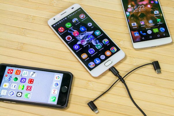 dodocool DA120 - кабель трансформер за $8.99: micro-USB 2.0 + Lightning + USB Type-C!