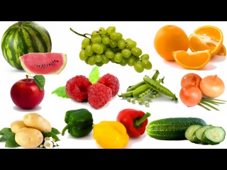 Kids Learning Fruits and Vegetables names for Kids - English