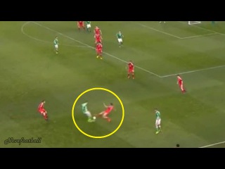 Neil Taylor RED CARD sent off vs Seamus Coleman | Injury Shocking | Mar 24, 2017