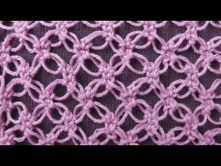 Соломоновы петли или Соломонов узел (Solomon's knot). Ажурный узор для шалей, палантинов и отделки