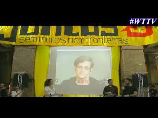 Edward Snowden Interview at Intelligence conference in Rio de Janeiro