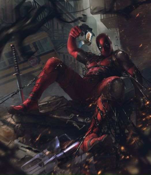 Deadpool vs Venom Symbiote by #DenysTsiperko