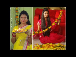 Diwali Vlog * Decors, Food, Traditional Sarees & Jewels | A Day In My Life| Sushmita's Diaries