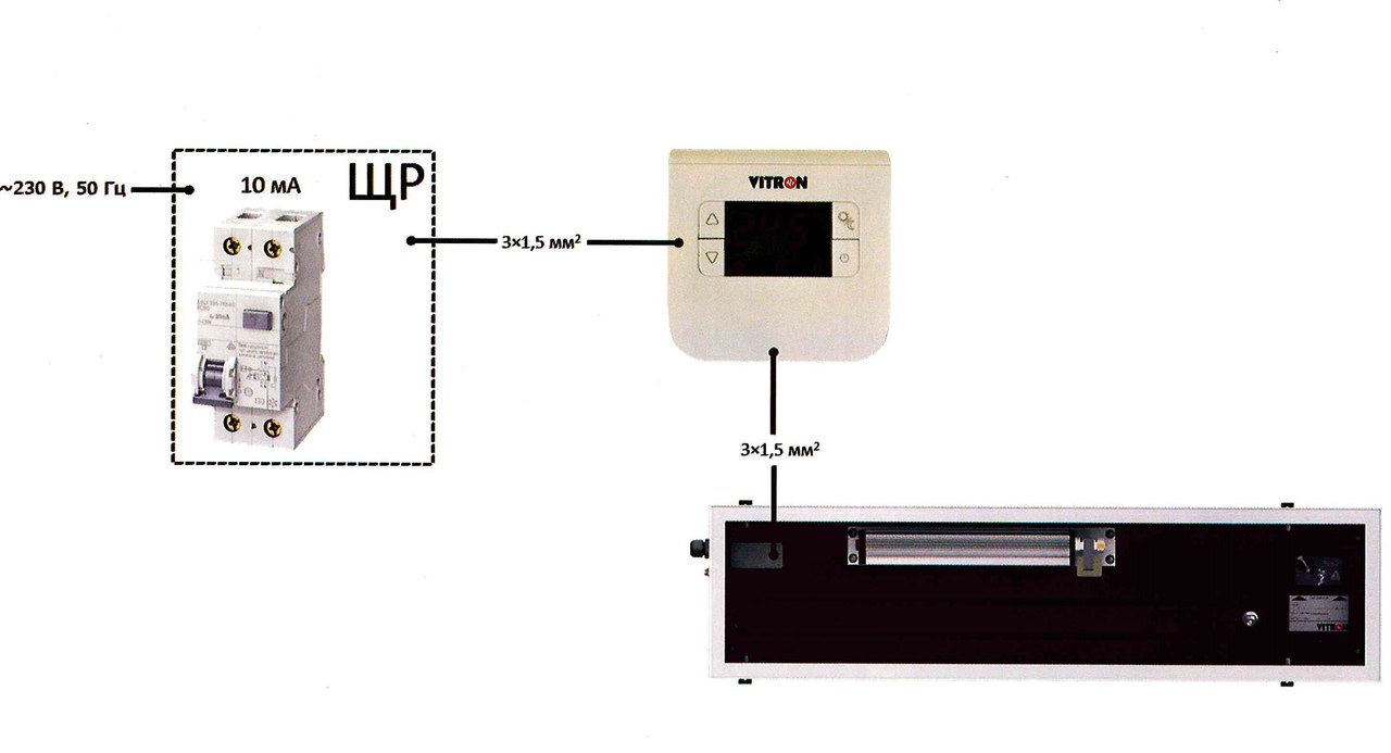 внутрипольный конвектор Vitron