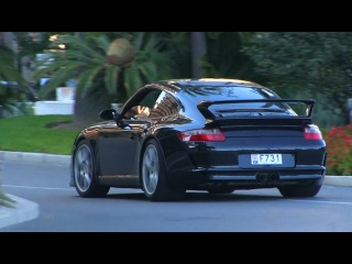 CRAZY Porsche 997 GT3 in Monaco | BURNOUT + Powerslides
