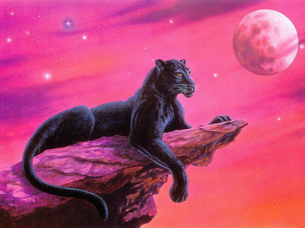 Картина пантера на дереве