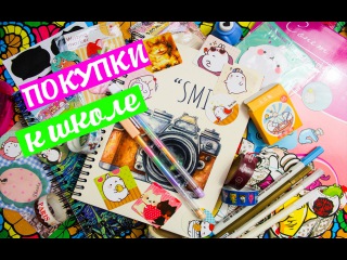 Снова в школу Покупки в школу 2016 Новая канцелярия кавай Школьные принадлежности Много котиков!