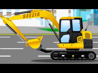 Learn JCB Excavator - Toys Trucks For Kids - Children Video Vehicle & Chi Chi Car for children