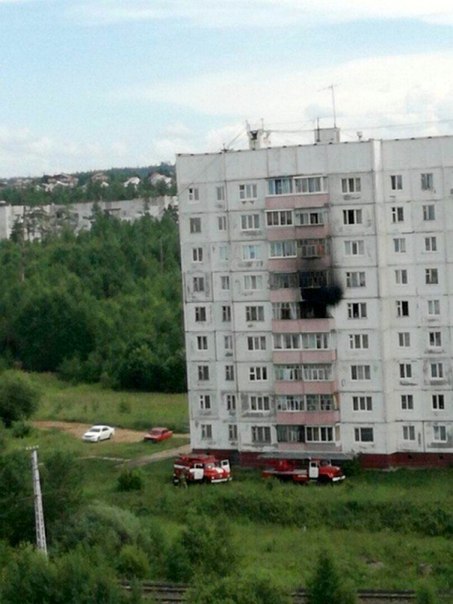 Пожар в Усть-Илимске 11.07.2017