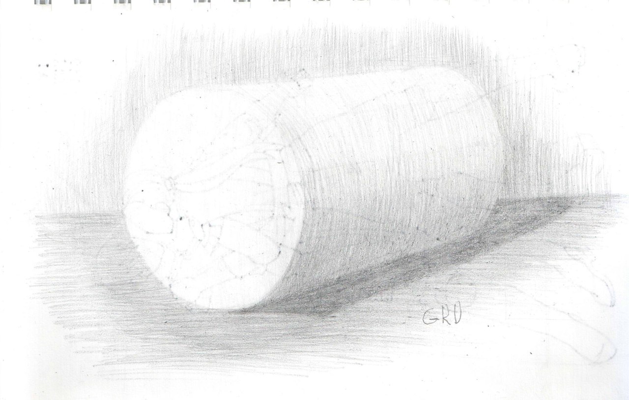 Как нарисовать горизонтальный цилиндр