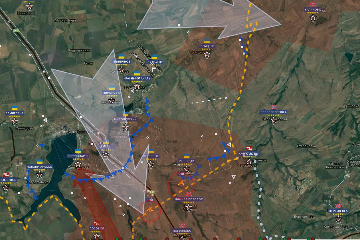 Дебальцевский котел карта боевых действий