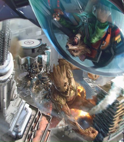 Rocket Raccoon vs Groot by #DenysTsiperko