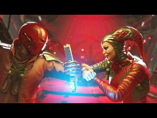 Injustice 2 - Red Hood vs Harley Quinn - All Intro Dialogue, Super Moves And Clash Quotes
