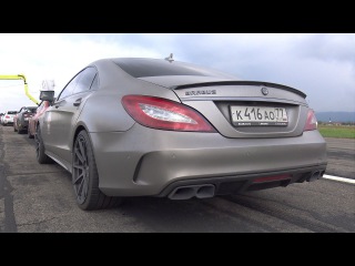 BRABUS 850 6.0 Biturbo CLS63 S AMG - INSANE REVS & DRAG RACE!