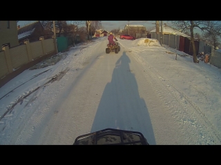 Первый снег на квадроциклах :)