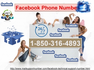 Get Instant Help by means of Facebook Phone Number 1-850-361-8504