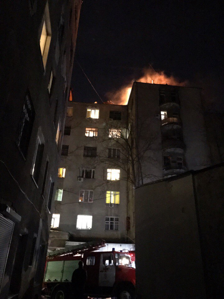 На Пушкинской горел жилой дом