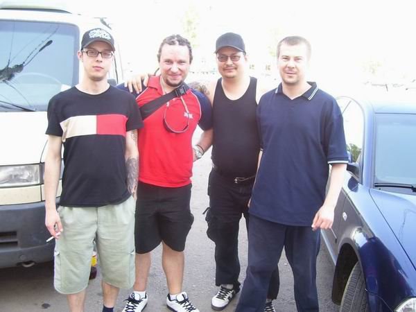 Дацент и участники Turbo Lax: Денис Иванов, Александр Мясников, Сергей Сухинин, 2007 год