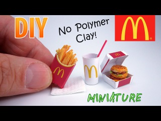 DIY Miniature McDonald's Food Menu | DollHouse | No Polymer Clay!