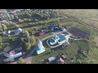 Аэросъемка Троицкого собора и Пугачевской башни (Цивильск)